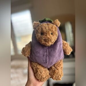 Jellycat bartholomew eggplant bear